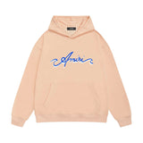 Amiri hoodie blue art word printing