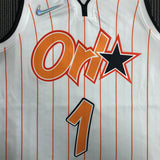 NBA Jerseys 75 Weekend Magic, White Orange 1, McGrady