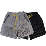 Rhude Shorts3M Reflective Letter Print Tether Elastic Casual Beach Shorts