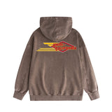 Amiri washed hoodie eagle distressed print