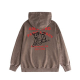 Amiri washed hoodie bull printing distressed printing