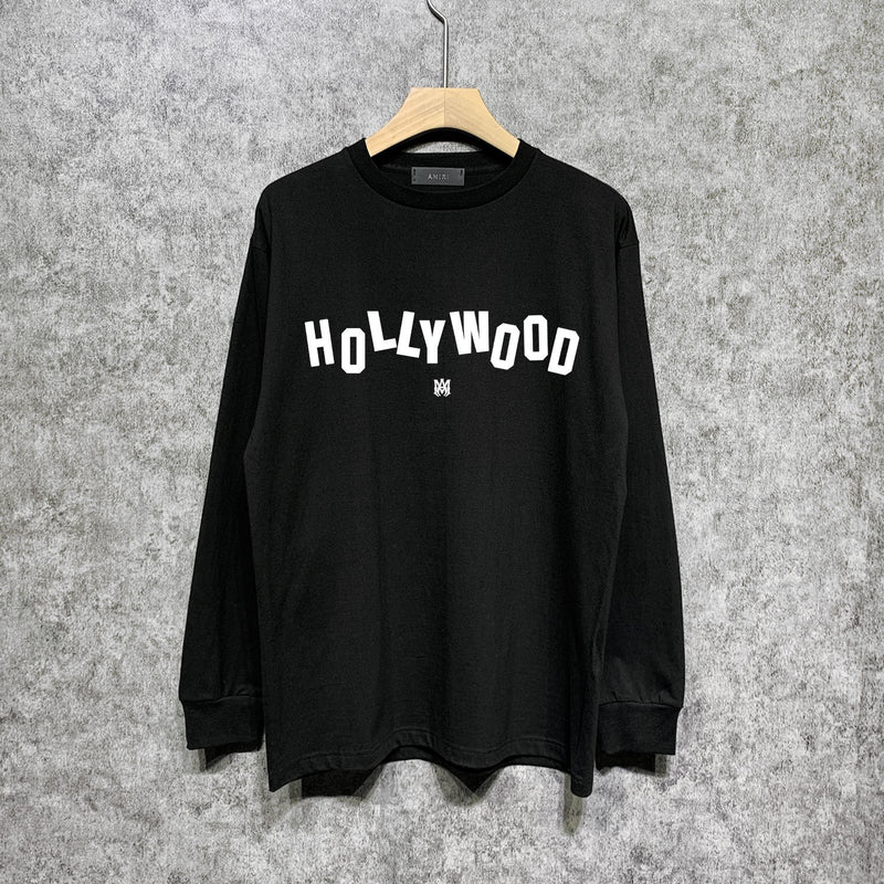 Amiri long sleeve shirts hollywood letterprinting