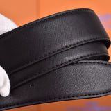 Amiri Belt Black linen leather texture