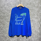 Amiri long sleeve shirts coconut tree bird printing