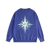 Amiri washed sweatshirt star shield printed washed and distressed