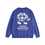 Amiri washed sweatshirt musical note fan printing washed and distressed