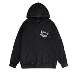 Amiri washed hoodie california hollywood letter washed distressed printing