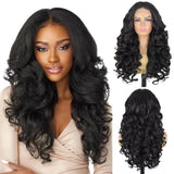 Women's Wigs Long Curly Hair Headgear Lace Wig