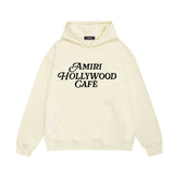 Amiri hoodie hollywood font printing