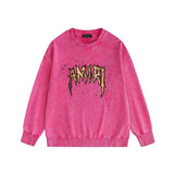 Amiri washed sweatshirt splashed paint bone print washed old