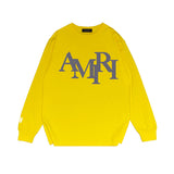 Amiri long sleeve shirts all gray overlapping letterprinting