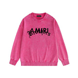 Amiri washed sweatshirt text cross print washed old