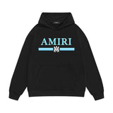 Amiri hoodie colorfulletter horizontal strip printing