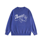 Amiri washed sweatshirt bowling printing washed and distressed