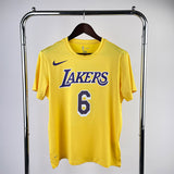 NBA Jerseys Lakers, yellow size 6, quick-drying short sleeves