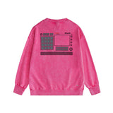 Amiri washed sweatshirt tv channel printing washed and distressed