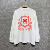 Amiri long sleeve shirts flower shield printing