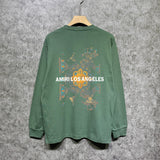 Amiri long sleeve shirts damaged oil painting printing