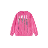Amiri washed sweatshirt colorful ink splash paint mother printing