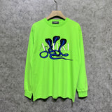 Amiri long sleeve shirts new font cobra printing