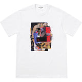 Mens T-shirts 21FW Stack Tee Overlap Sticker Phantom Print Crew Neck Short Sleeve T-Shirt