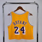 NBA jerseys women's navel retro jersey: Lakers, yellow 24, Kobe Bryant