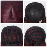 Women'S Wigs  Straight Bang Water Wave Short Curly Synthetic Wig