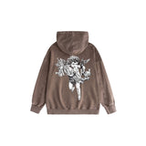 Amiri washed hoodie with angel sketch