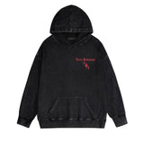 Amiri washed hoodie sanskrit printing distressed printing