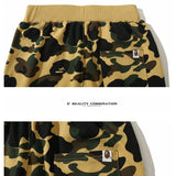 Bathing Ape Pants Autumn/Winter Shark Print Camo Casual Pants Sweatpants