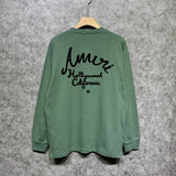 Amiri long sleeve shirts california hollywood letterprinting