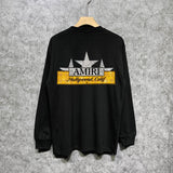 Amiri long sleeve shirts five-pointed star nameplate printing