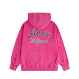 Amiri washed hoodie letter-filled printing distressed printing