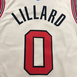 NBA Jerseys Trail Blazers, Off White 0, Lillard