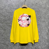Amiri long sleeve shirts pink beach print