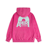 Amiri washed hoodie large radar washed and distressed printing