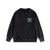 Amiri washed sweatshirt earth letterprinting washed and distressed