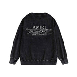 Amiri washed sweatshirt hollywood art word printing washed and distressed