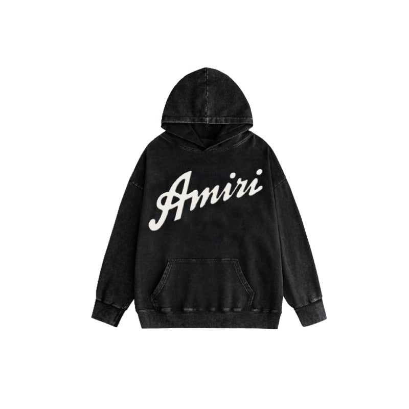 Amiri washed hoodie water estate printing