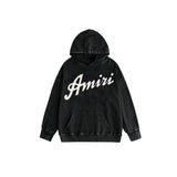 Amiri washed hoodie water estate printing