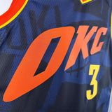 NBA Jerseys 24 season, Thunder, City 3, Giddy