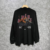Amiri long sleeve shirts letter tiger printing