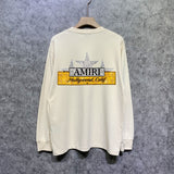 Amiri long sleeve shirts five-pointed star nameplate printing