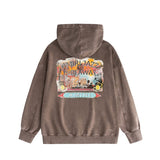 Amiri washed hoodie lake view oil painting distressed printing
