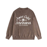 Amiri washed sweatshirt la limited art word printing washed and distressed