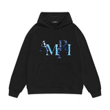 Amiri hoodie cashew flower overlapping letter print