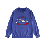 Amiri washed sweatshirt hollywood club printing washed and distressed