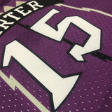 NBA jerseys women's navel retro jersey: Raptors purple 15, Carter