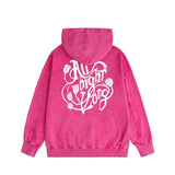 Amiri washed hoodie morning glory printing distressed printing