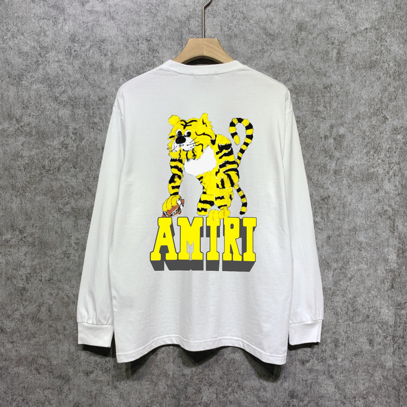 Amiri long sleeve shirts tiger printing